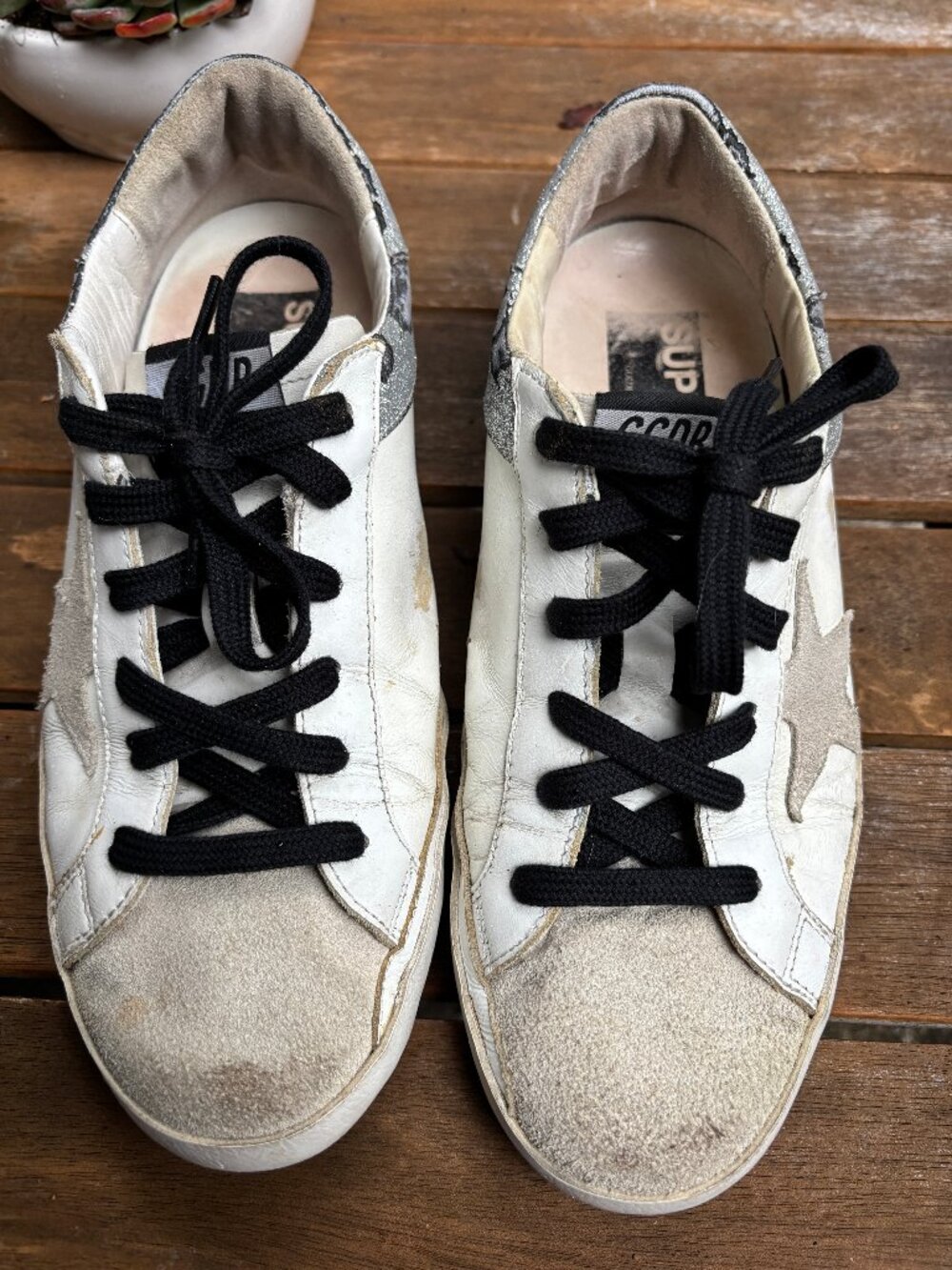 Golden Goose Superstar Sneakers – EU 39 – Distressed Silver Glitter - Picture 13 of 16